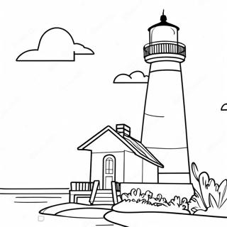 Charming North Carolina Lighthouse Coloring Page 46984-37509