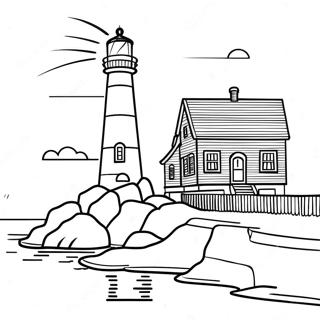 Charming North Carolina Lighthouse Coloring Page 46984-37512