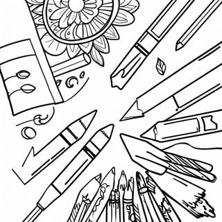 Colorful Markers Coloring Page 47003-37524