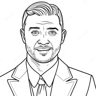 Justin Timberlake Coloring Page 47023-37538