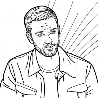 Justin Timberlake Coloring Page 47023-37540