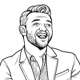 Justin Timberlake Singing On Stage Coloring Page 47024-37541