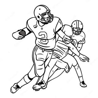 Alabama Crimson Tide Player In Action Coloring Page 47044-37557