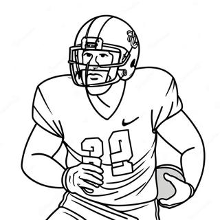 Alabama Crimson Tide Player In Action Coloring Page 47044-37558