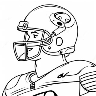 Alabama Crimson Tide Player In Action Coloring Page 47044-37560