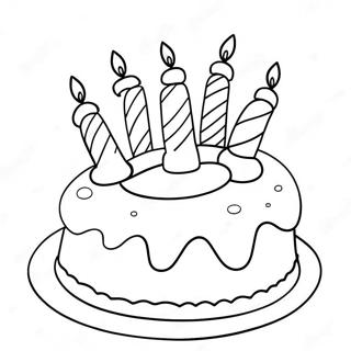 7th Birthday Cake Coloring Page 47053-37564