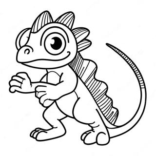 Espio The Chameleon In Action Coloring Page 47064-37575