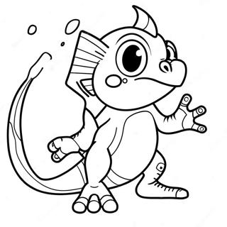 Espio The Chameleon In Action Coloring Page 47064-37576