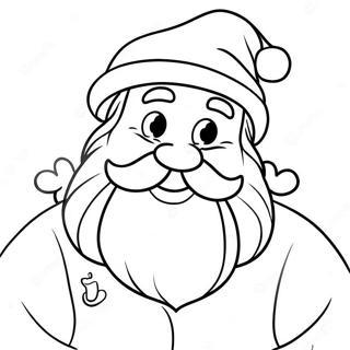 Funny Christmas Santa Claus Coloring Page 4706-3877