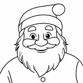 Funny Christmas Santa Claus Coloring Page 4706-3878