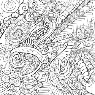 Colorful Chain Patterns Coloring Page 47104-37602