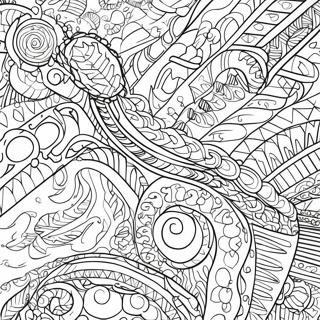 Colorful Chain Patterns Coloring Page 47104-37603