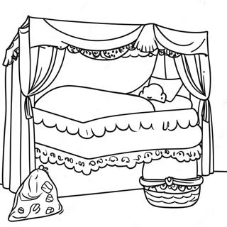 Princess And The Pea Coloring Page 47113-37607