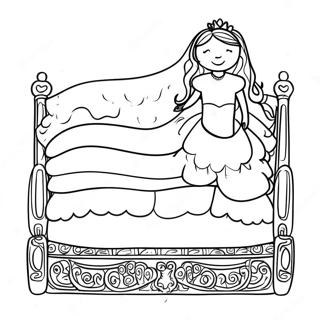 Princess And The Pea Coloring Page 47113-37608