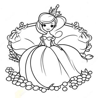 Elegant Princess Sleeping On Peas Coloring Page 47114-37621