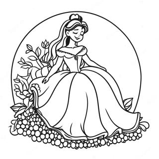 Elegant Princess Sleeping On Peas Coloring Page 47114-37622