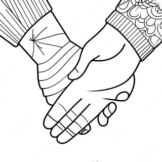 Daddy And Daughter Holding Hands Coloring Page 47123-37614