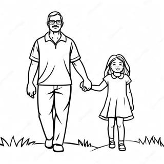 Daddy And Daughter Holding Hands Coloring Page 47123-37615