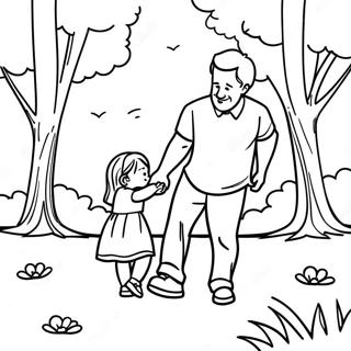 Daddy And Daughter Playing In The Park Coloring Page 47124-37618