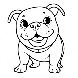 Playful American Bully Coloring Page 47154-37645