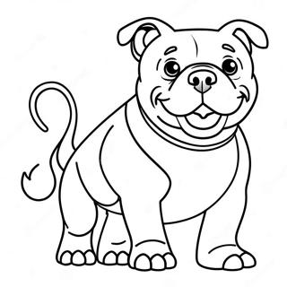 Playful American Bully Coloring Page 47154-37646