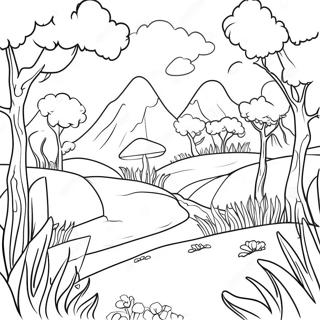 Beautiful Ukrainian Landscape Coloring Page 47164-37653