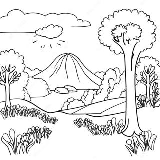 Beautiful Ukrainian Landscape Coloring Page 47164-37655