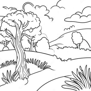 Beautiful Ukrainian Landscape Coloring Page 47164-37656