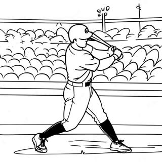 Cincinnati Reds Player Swinging Bat Coloring Page 47174-37664