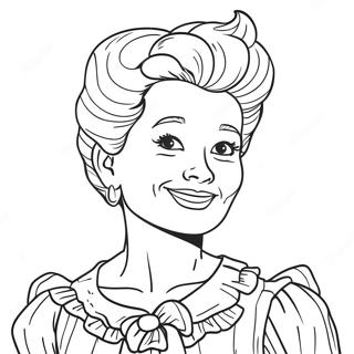 Ms Frizzle In A Colorful Dress Coloring Page 4717-3887