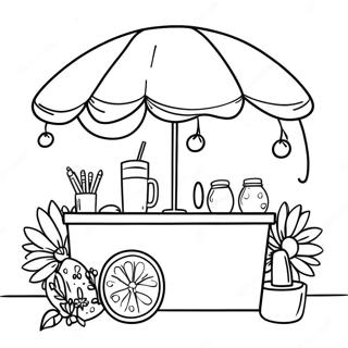 Sunny Lemonade Stand Coloring Page 47194-37677