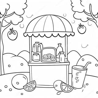 Sunny Lemonade Stand Coloring Page 47194-37678