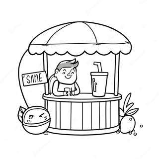 Sunny Lemonade Stand Coloring Page 47194-37679