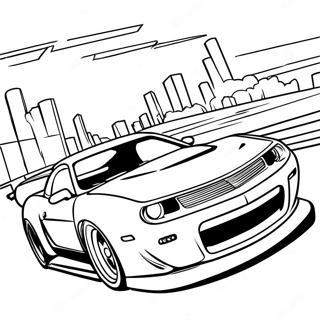 Fast And Furious Race Scene Coloring Page 47204-37685