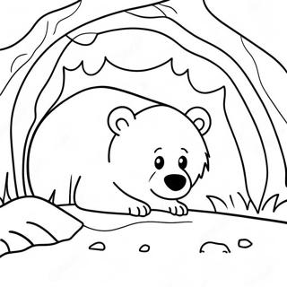 Hibernating Bears Coloring Pages