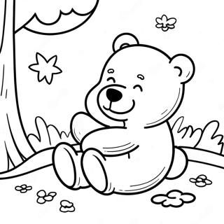 Cute Baby Bear Sleeping Coloring Page 47214-37690