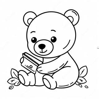 Cute Baby Bear Sleeping Coloring Page 47214-37692