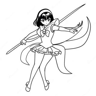 Sailor Saturn In Action Coloring Page 47224-37701