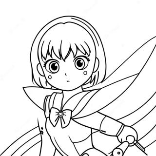 Sailor Saturn In Action Coloring Page 47224-37703