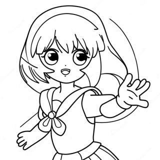 Sailor Saturn In Action Coloring Page 47224-37704