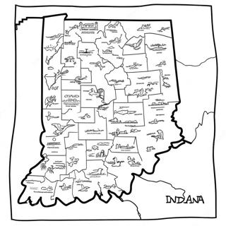 Indiana State Outline Coloring Page 47233-37705