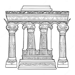 Golden Lampstand Of Solomon S Temple Coloring Page 47274-37738