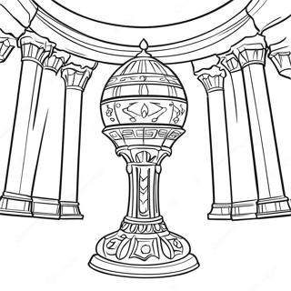 Golden Lampstand Of Solomon S Temple Coloring Page 47274-37739