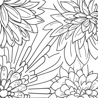 Easy Fireworks Coloring Page 47313-37776