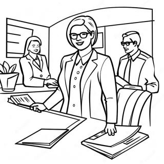 Colorful Administrative Professionals Day Celebration Coloring Page 47344-37797