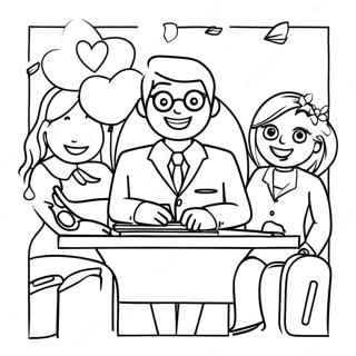 Colorful Administrative Professionals Day Celebration Coloring Page 47344-37799