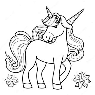 Majestic Unicorn Coloring Page 47364-37813