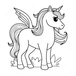 Majestic Unicorn Coloring Page 47364-37814