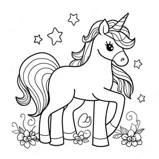 Majestic Unicorn Coloring Page 47364-37816