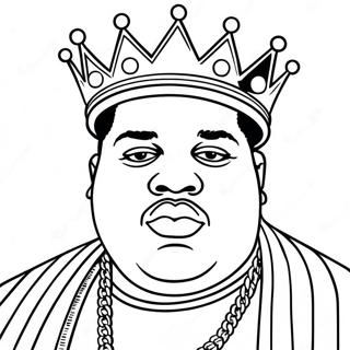 Biggie Smalls With Crown Coloring Page 47374-37826